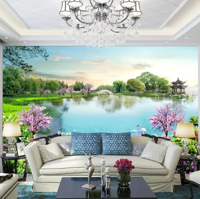 Fresque murale 3D paysage nature papier peint panoramique haut de gamme