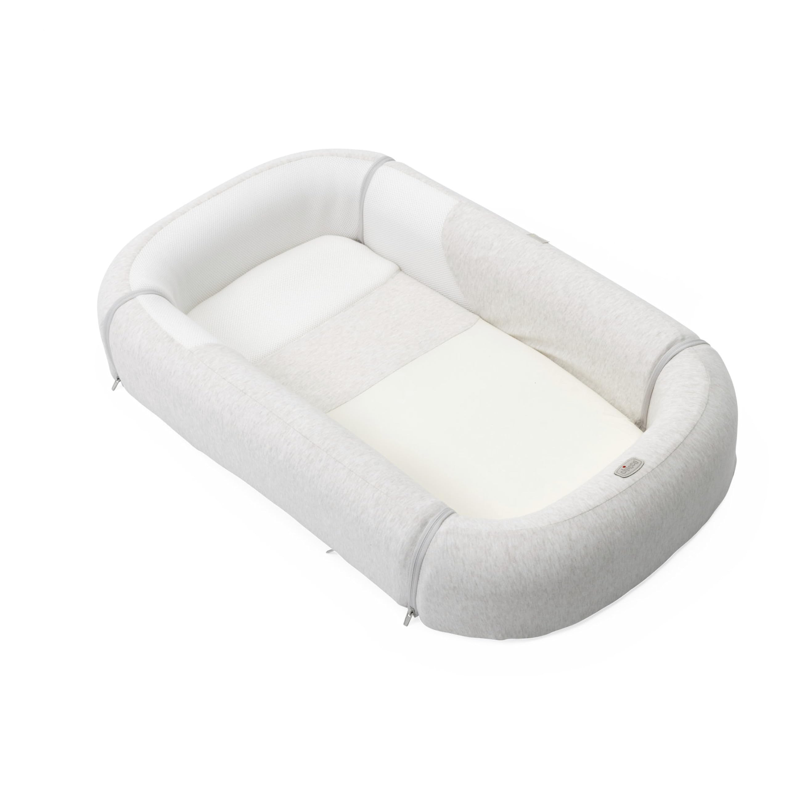 Chicco Mommy Pod 3 en 1, Reductor para Cuna de bebé, 81 cm x 49 cm, Nido para bebés, 0-3 Meses para Dormir, 0-8 Meses para el Tiempo del pancino, Funda de algodón orgánico, Lavable a máquina, Beige
