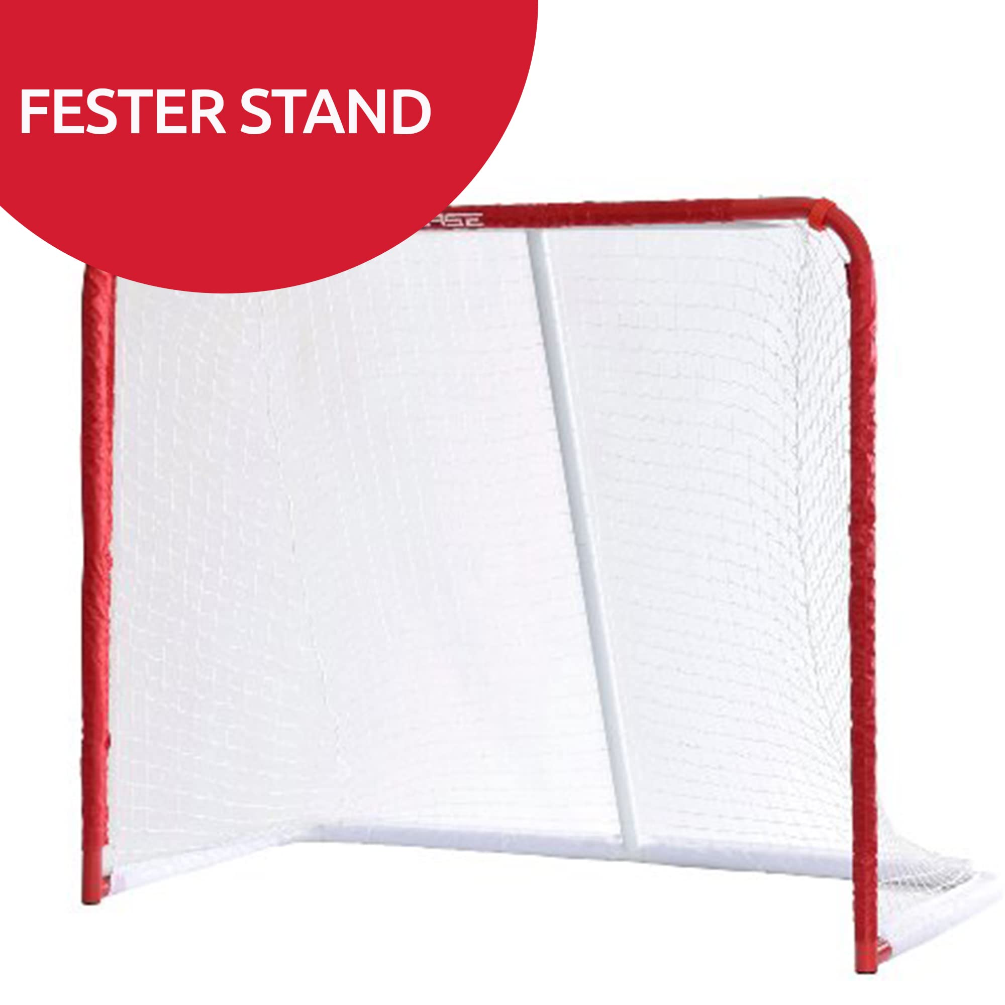 Base Streethockey 50" (127 x 107 x 66) I Pliable I Cadre en métal I Palet Jardin I Bulle de hockey & palcks, rouge et blanc, pouces