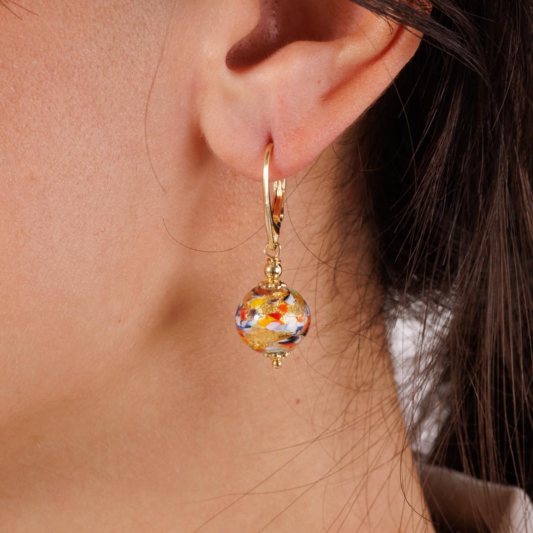 Venetiaurum - Orecchini Donna Con Perle In Vetro Originale Di Murano E Argento 925 - Made In Italy Certificato