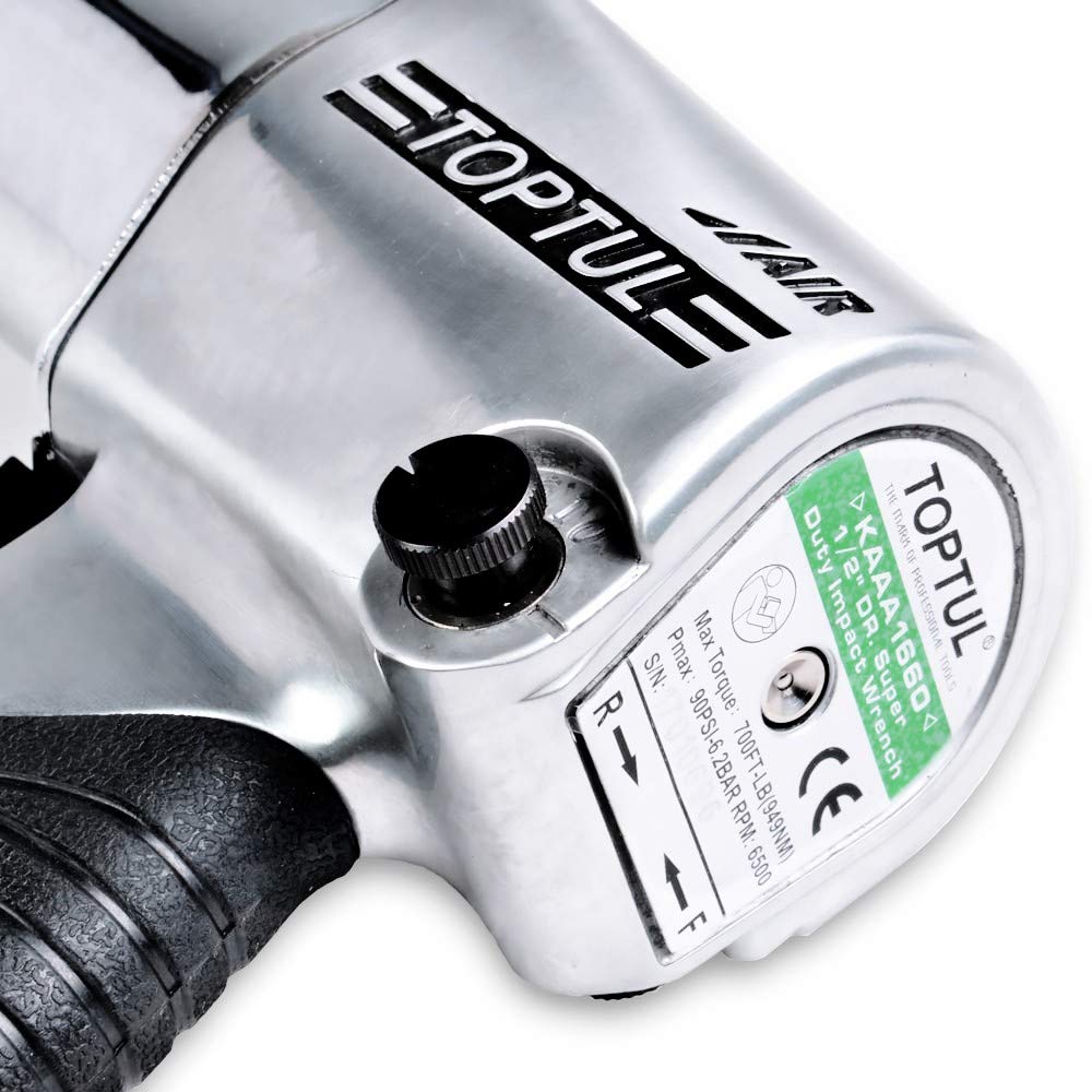 KLUCZ PNEUMATYCZNY UDAROWY 1/2" 949 Nm 6500 obr/min TOPTUL KAAA1660