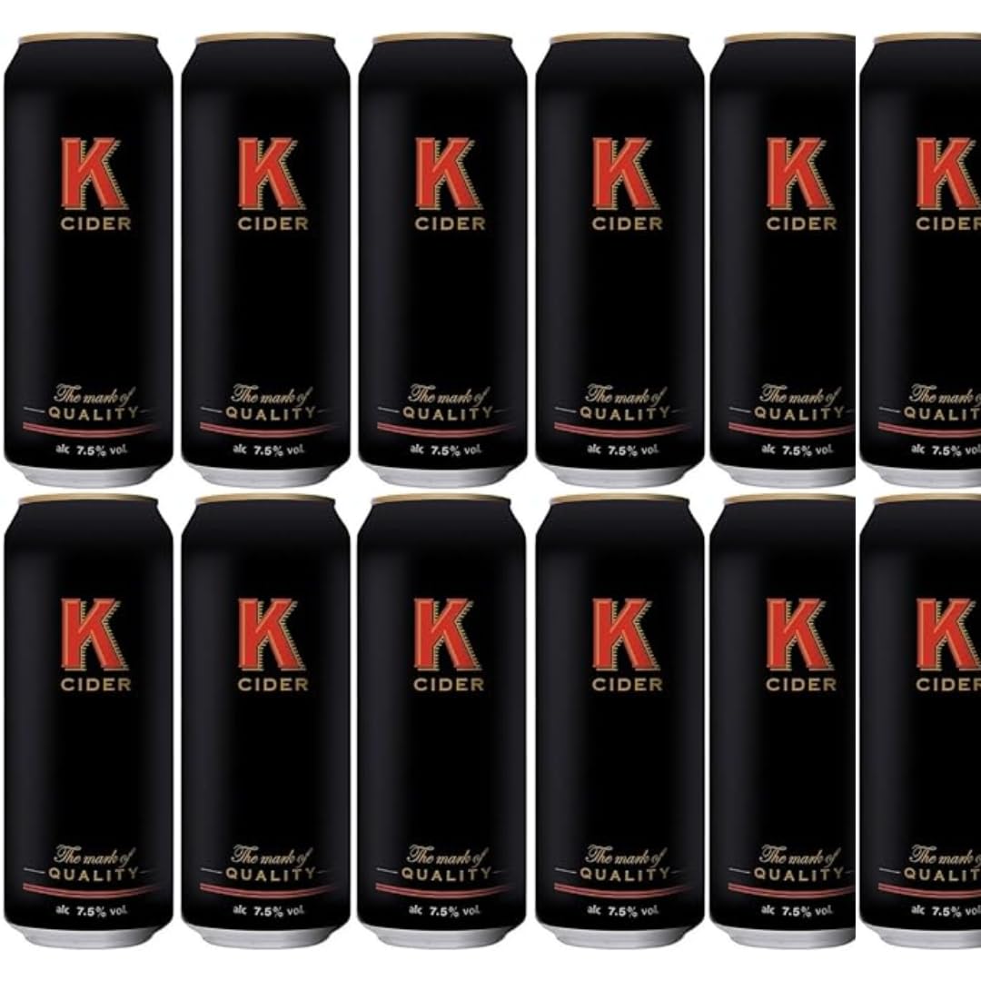 K Cider I Mark of Quality I 500ML I Alcoholic Volume 7.5% I Pack of 12