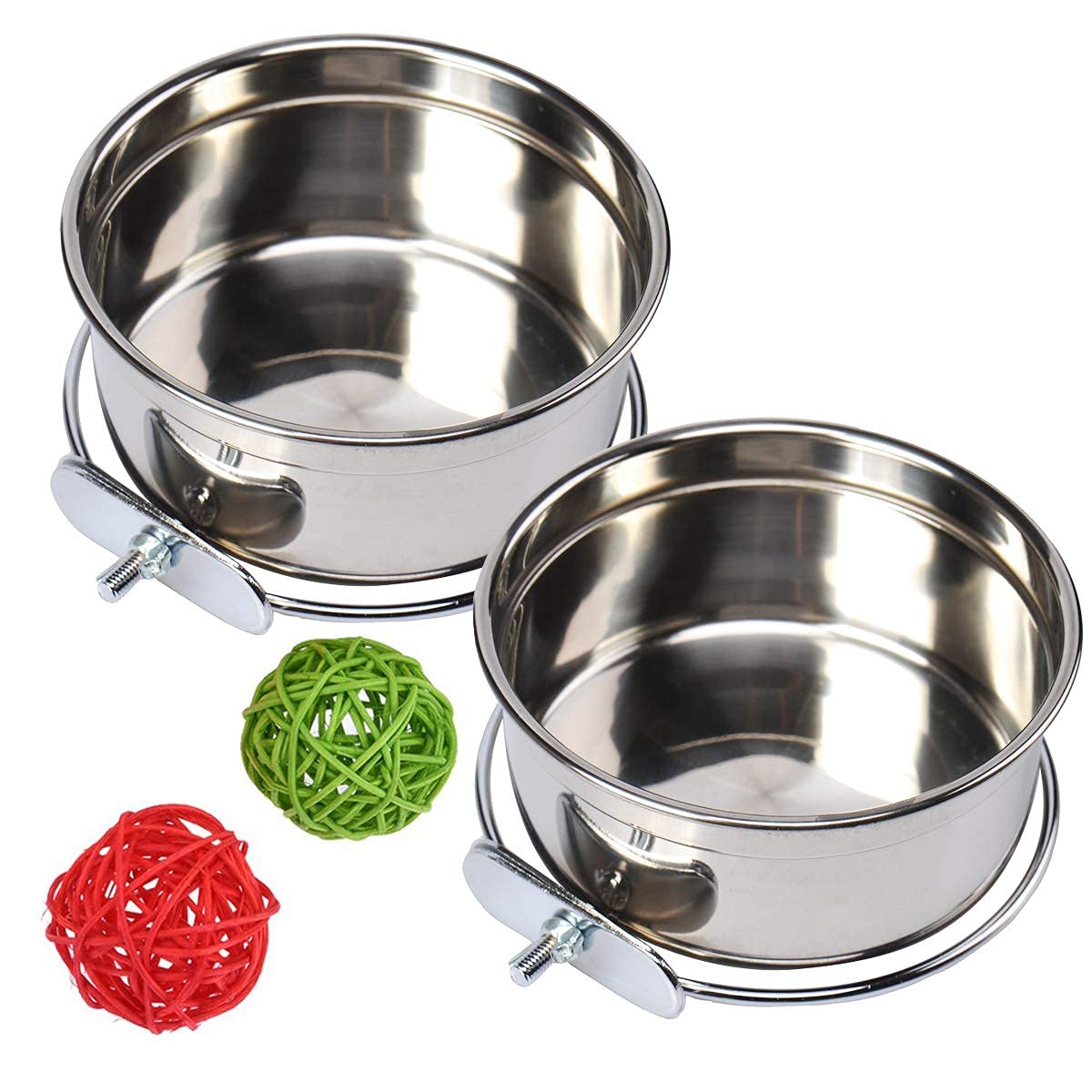 Vowcarol Esprite Bird Bowl Parrot Feeder Bird Feeder for Cage - 2 PCS