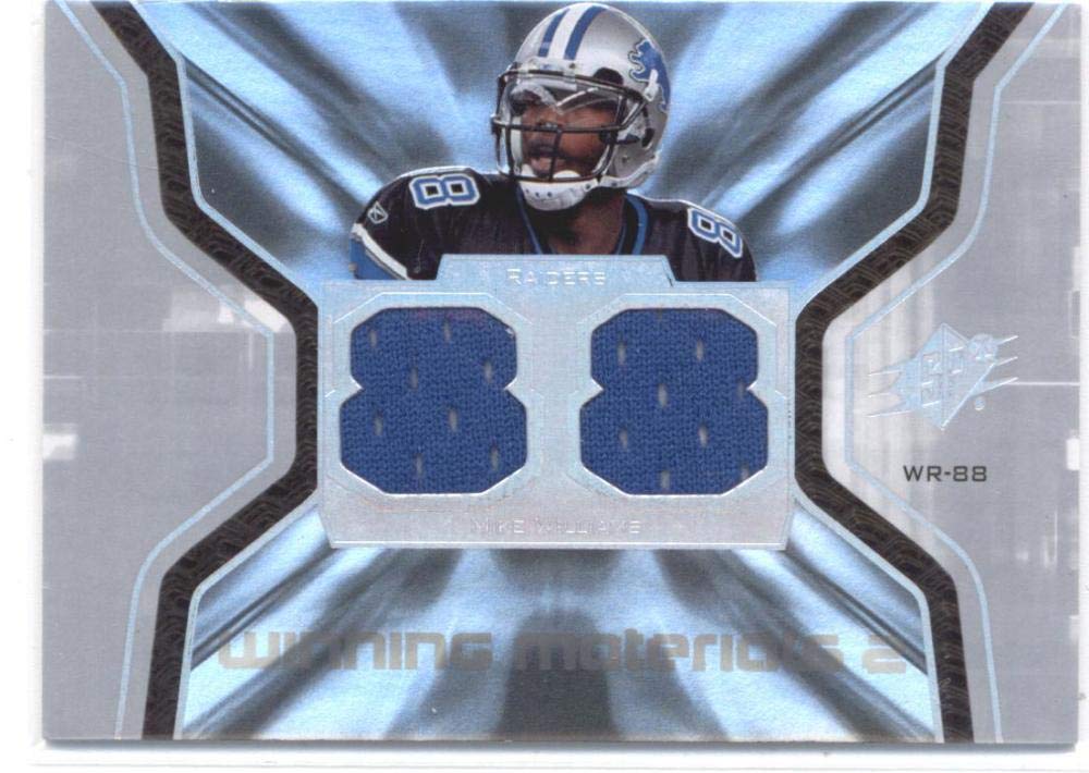 2007 SPx Winning Materials Jersey Number Dual #WMMW Mike Williams Lions Football Card (Memorabilia/Game Used) NM-MT