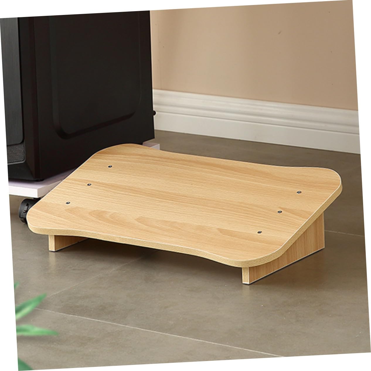 GALPADA Repose Bois Naturel pour Bureau et Maison Tabouret et Pratique pour Soutien Ergonomique pour Étudier et la Jambes