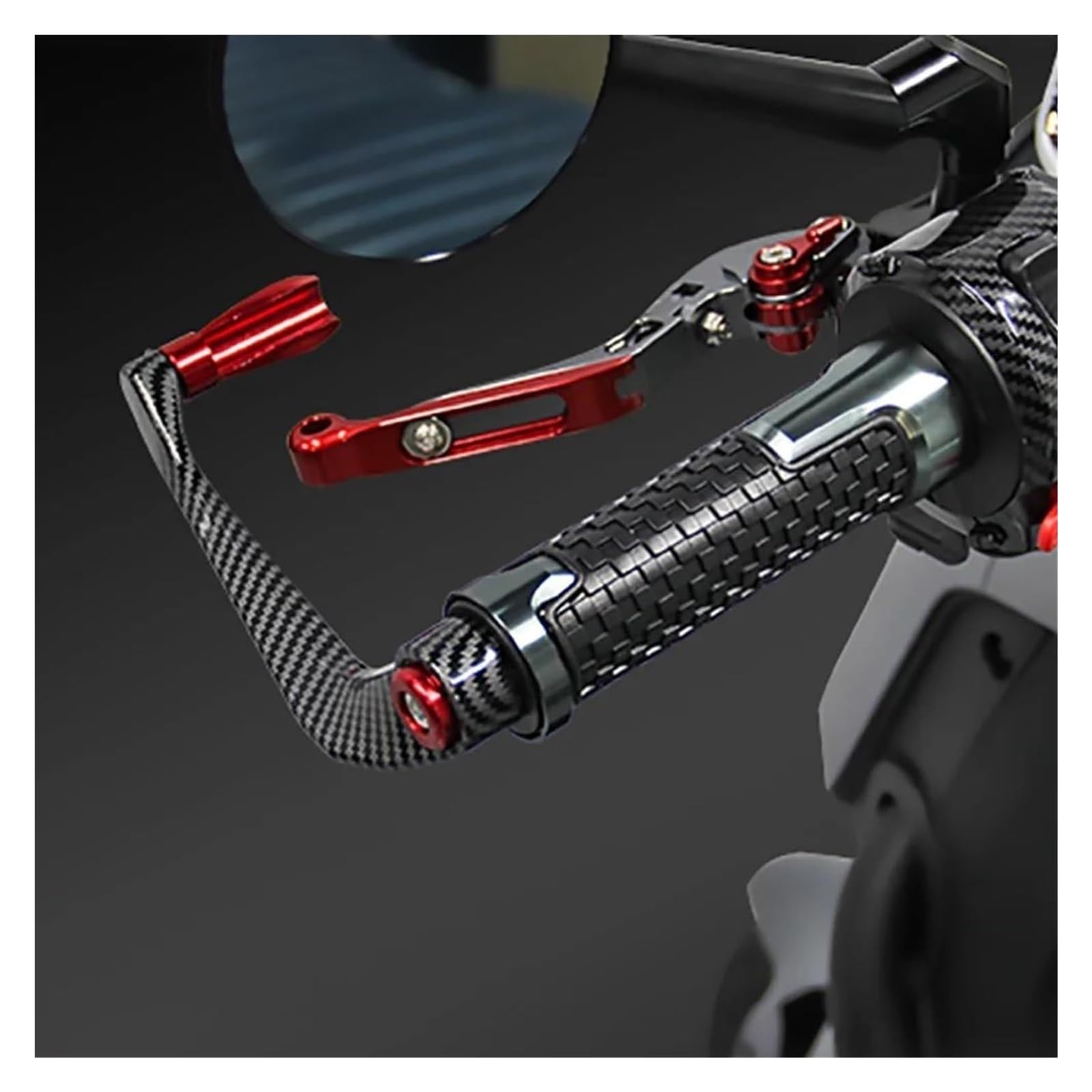 Puños Manillar para Yamaha FZ6 para Fazer 2004-2010 Protector De Manillar Empuñaduras Motocicleta Accesorios Palanca Embrague Freno(Titanium C)