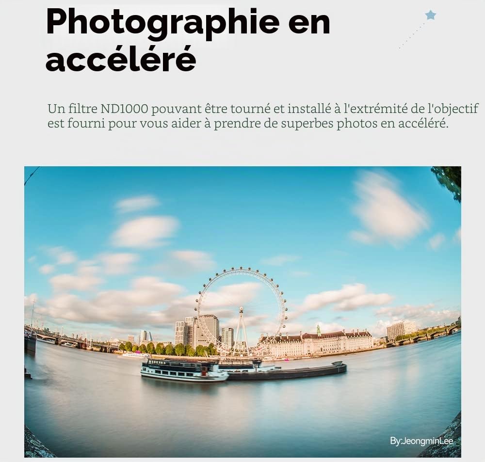 TT Artisan Objectif Fisheye 7,5 mm F2.0 APS-C Panasonic Leica L Sigma Mount Black Ultra Grand Angle avec Angle de Vue de 180 degrés.