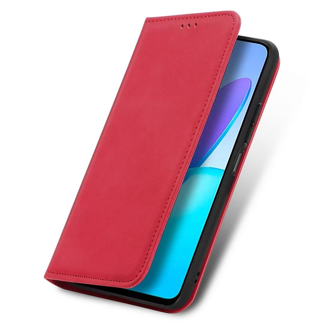 Amazon | ZXL for Moto G52 J 財布 ケース,Red PUレザーカバー