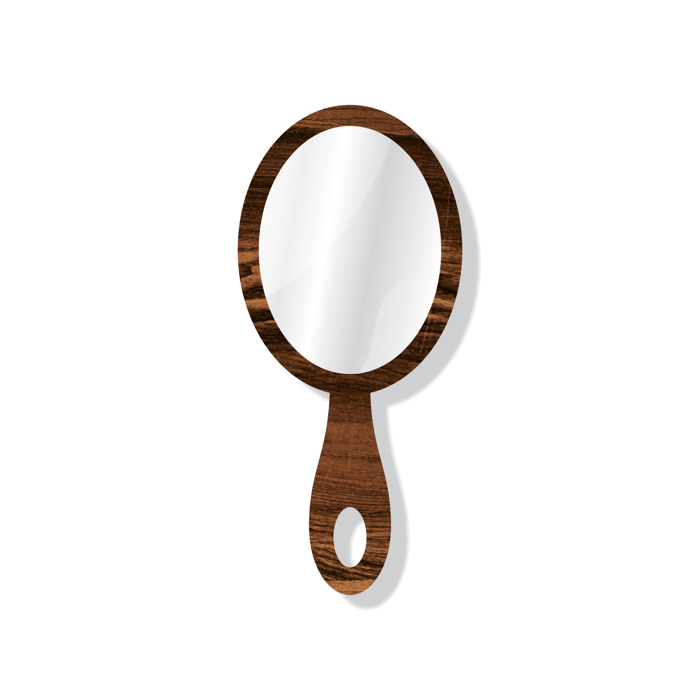 Creative Arts n Frames 9x19 cm Oval Hand Mirror with Handle for Cosmetic Shaving Make Up Bathroom Salon Barber Travel and Indoor Use (Rolex Dark Small 3.5 X 7.5 inch Handheld Pocket Mirror) - Image 2 thumbnail