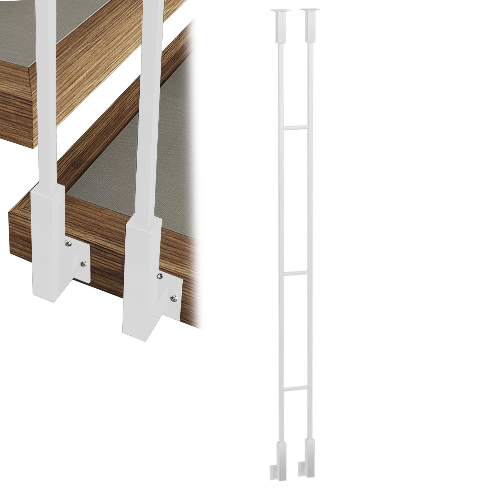 Poteau de balustrade carré pour garde corps exterieur 100cm