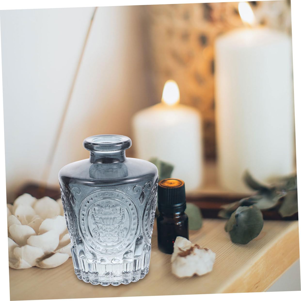 MAGICLULU 4 Pezzi Bottiglie Diffusore Profumo in Vetro 130ml, Design Semplice, per Aromaterapia su Tavolo in Ogni Stanza