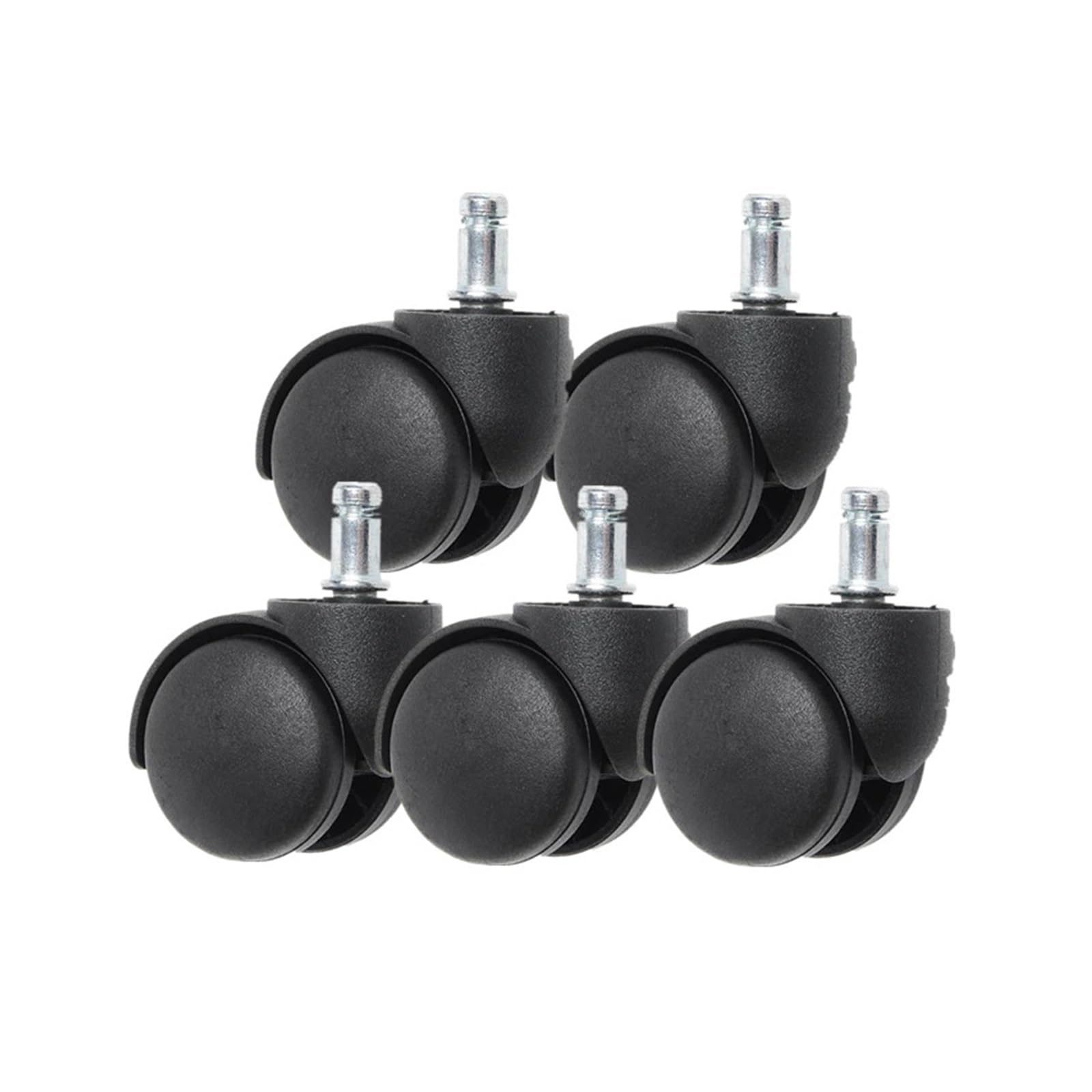 MXXDMOPD 5 Pieces/lot 2 inch M11 Office Chair Swivel Caster Furniture Executive Nylon Silent Black
