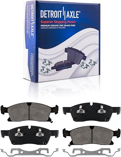 Miniatura 7 de Detroit Axle - Kit de freno delantero para Jeep Grand Cherokee 2011-2020, Dodge Durango 2011-2020 Rotores de freno de repuesto y pastillas de freno