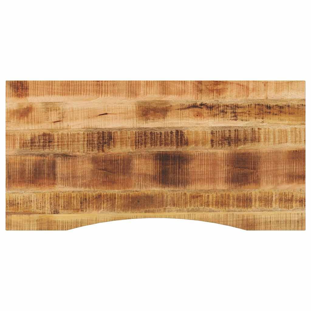 Schreibtischplatte aus massivem Mangoholz 140x50x2,5cm mit Aussparung für Arbeits- und Esstische, robuste Holzplatte für Büro, Küche und Werkstatt, langlebige Ersatzplatte