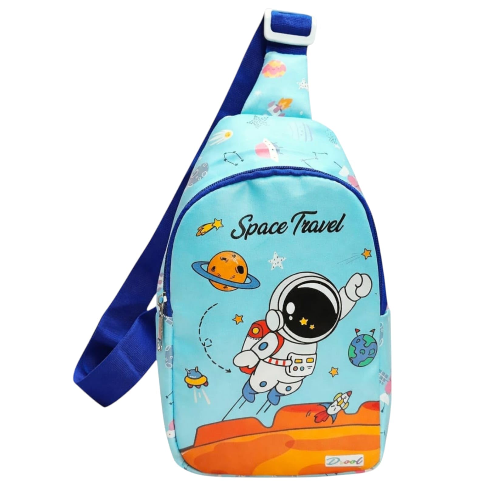 Kids Space Travel Sling Bag with Cute Astronaut Cartoon Print – Lightweight Crossbody Shoulder Bag with Adjustable Strap & Smooth Zipper – School, Travel & Daily Use For Boys And Girls.-image-45