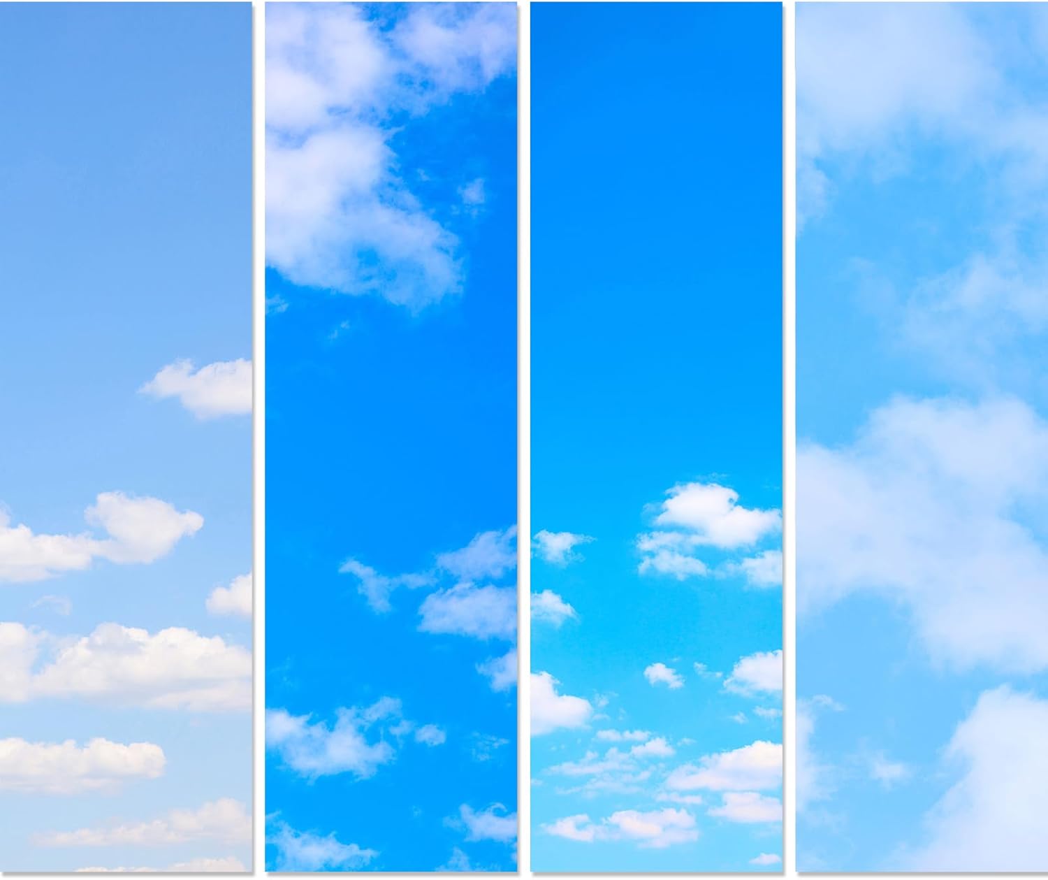 4 Pcs School Locker Wallpaper 12 x 36 Inch Sunset Sky Clouds Decorative Wall Stickers PVC Removable Locker Accessories Easy Install Remove Covering for School Office University(Fresh Color)