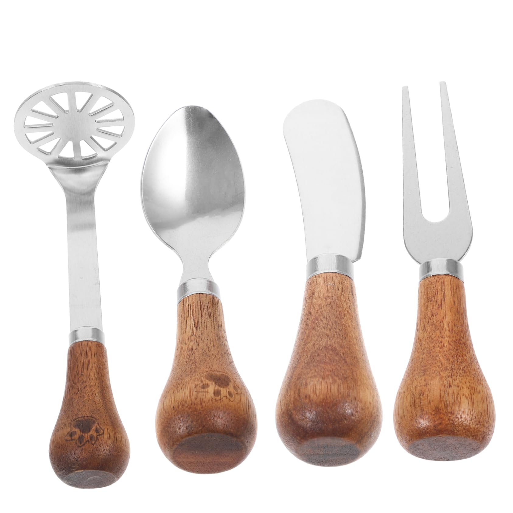 GRIRIW Ter Knife Set Cheese Fork Spoon Stainless Steel Material Easy to Clean for Cheese It