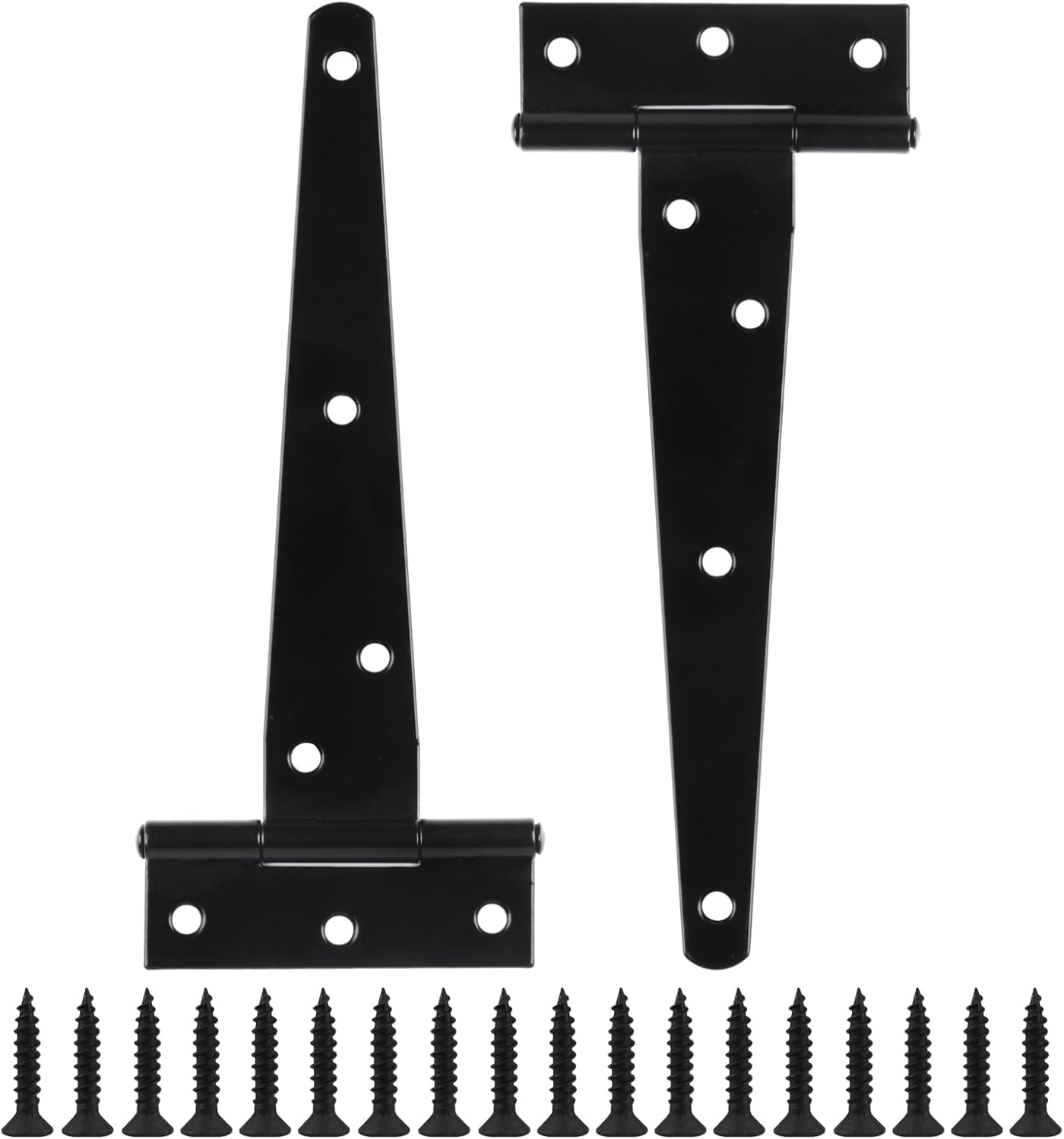XhjzgcTech 2 Pack 6 Inch T Hinges Shed Door Hinges, TStrap Gate Hinges