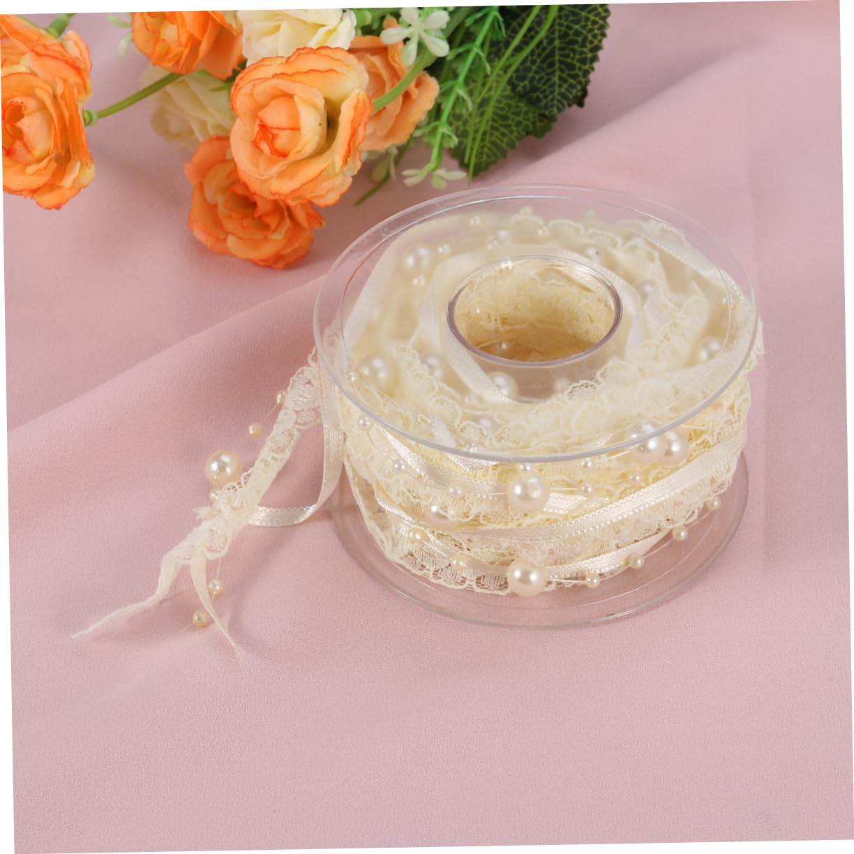 EXCEART 3 Pezzi Di Nastri Di Perline in Organza Di Raso Decorazioni Natalizie A Forma Di Fiocco Di Neve Per Eventi