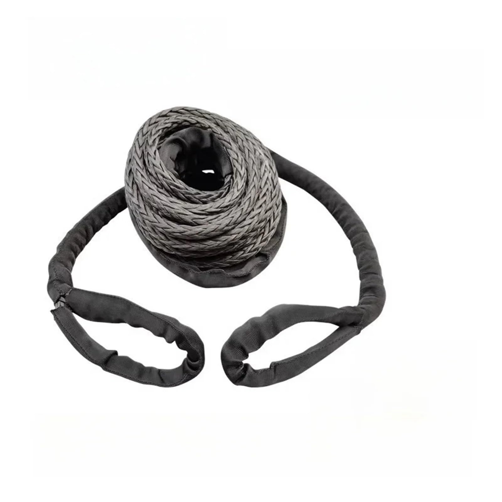 1 pièce 25 m x 13 mm 26500 lb/12 tonnes synthétique Hug A Tree Winch Sangle de treuil d'arbre Extension de Corde Corde de Traction Tout-Terrain