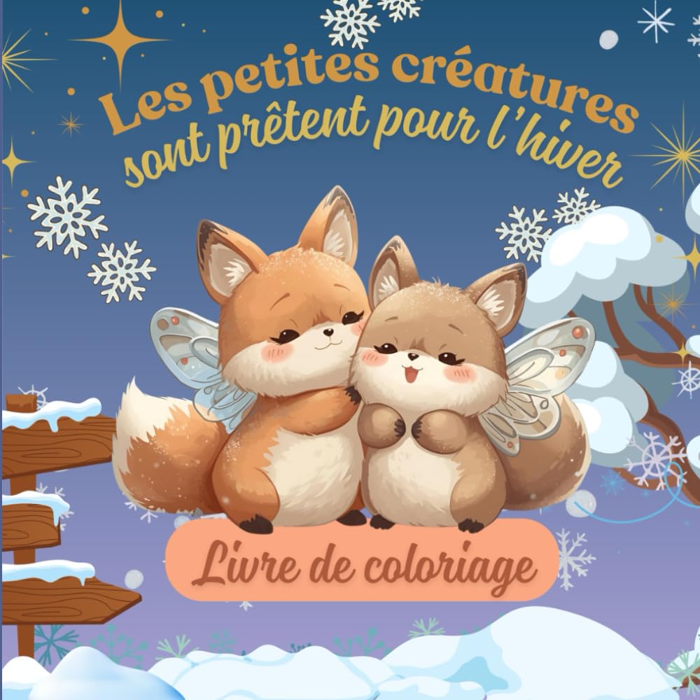 Les petites créatures sont prêtent pour l'hiver: Livre de coloriage