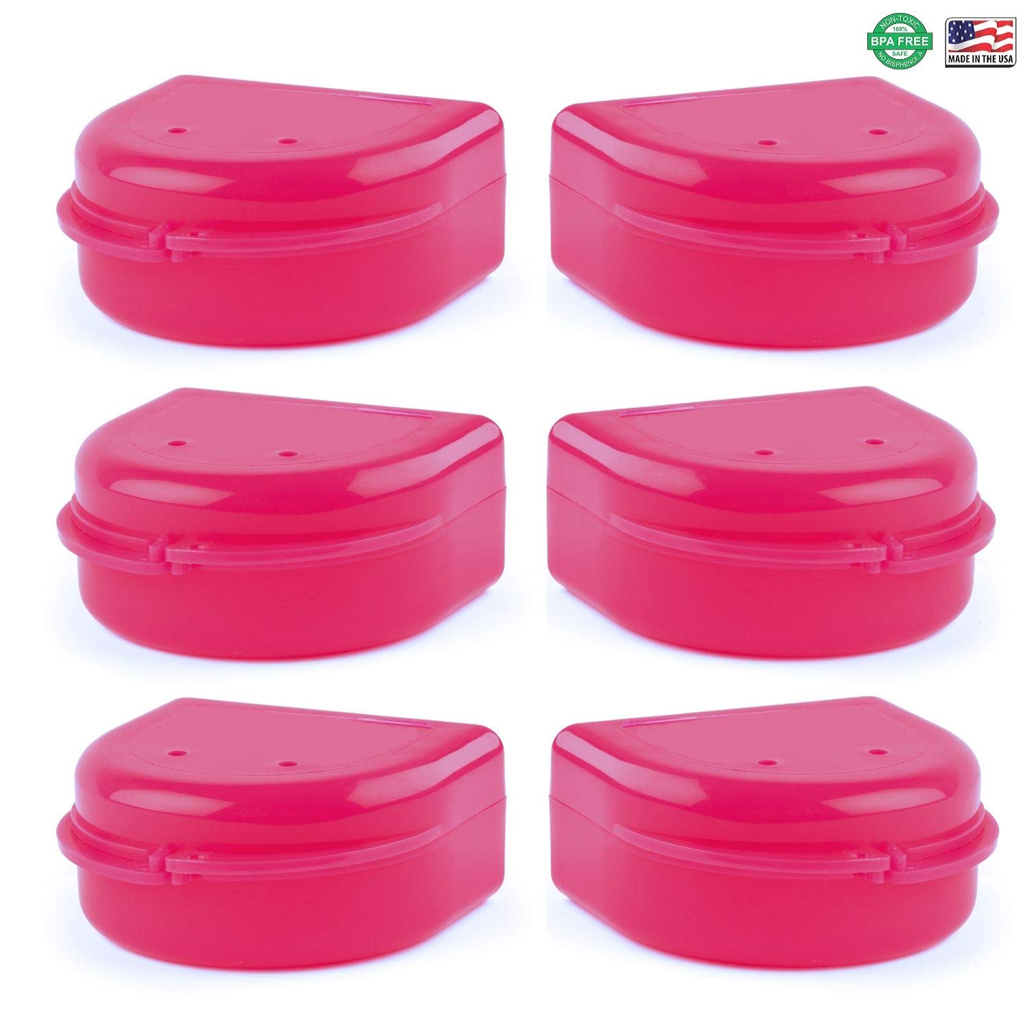 Retainer Case. Retainer Cases 6 Pack, Fresh Knight. BPA Free, Made in