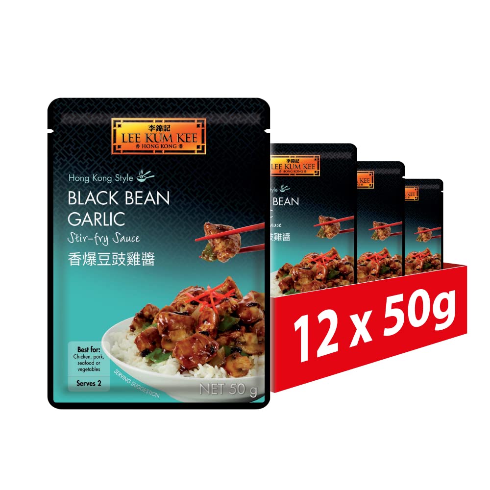Lee Kum KeeStir Fry Sauce, Black Bean and Garlic Hong Kong Style, 50 g (Pack of 12)