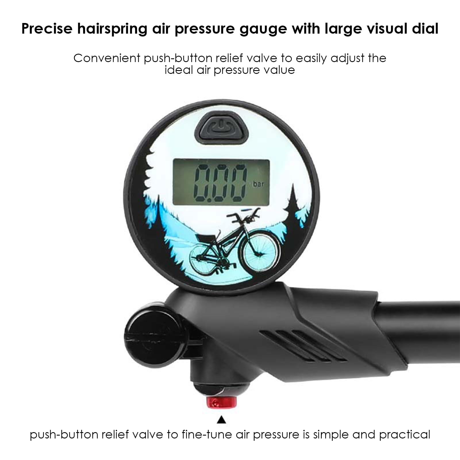 Pompa manuale per gonfiare pneumatici, portatile, universale, pompa Schrader con valvola Presta, pompa per bici da strada e mountain bike