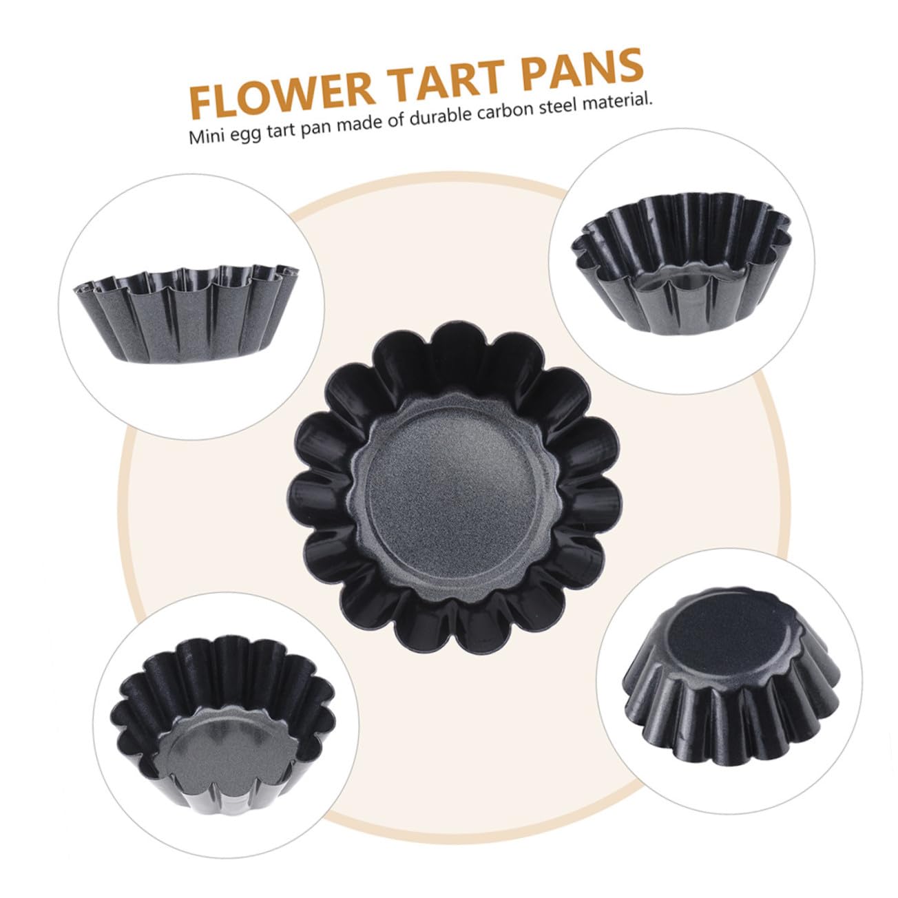 15 piezas Molde para Tartaletas de Huevo de Acero Carbono Moldes Antiadherentes Reutilizables para Pudding Muffins y Repostería Prácticos y Fáciles de Limpiar para Hornear
