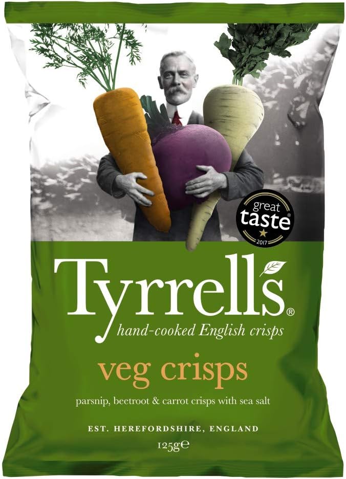 Tyrrells Multipack English HandCooked Veg Crisps, Flavoured Vegetable