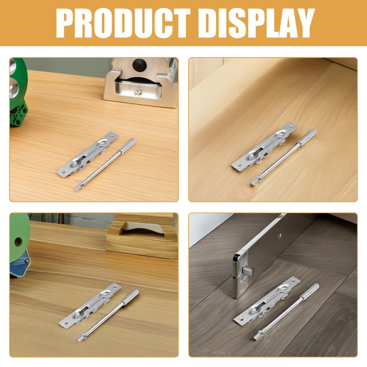 Healeved Chiavistelli a Scorrimento in Acciaio Inox 6 Pollici, Serrature a Scatto per Porte Interne e Cancelli, Set da 2 Pezzi, Sicurezza Domestica e Commerciale, Installazione Stabile