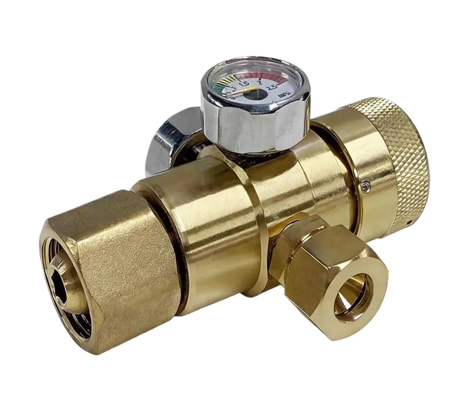 Vmvud One Color Copper Oxygen Gas Pressure Reducer 0.4-25Mpa Regulator Air Flow Regulator Gauge Meter Pressure Measuring Tools