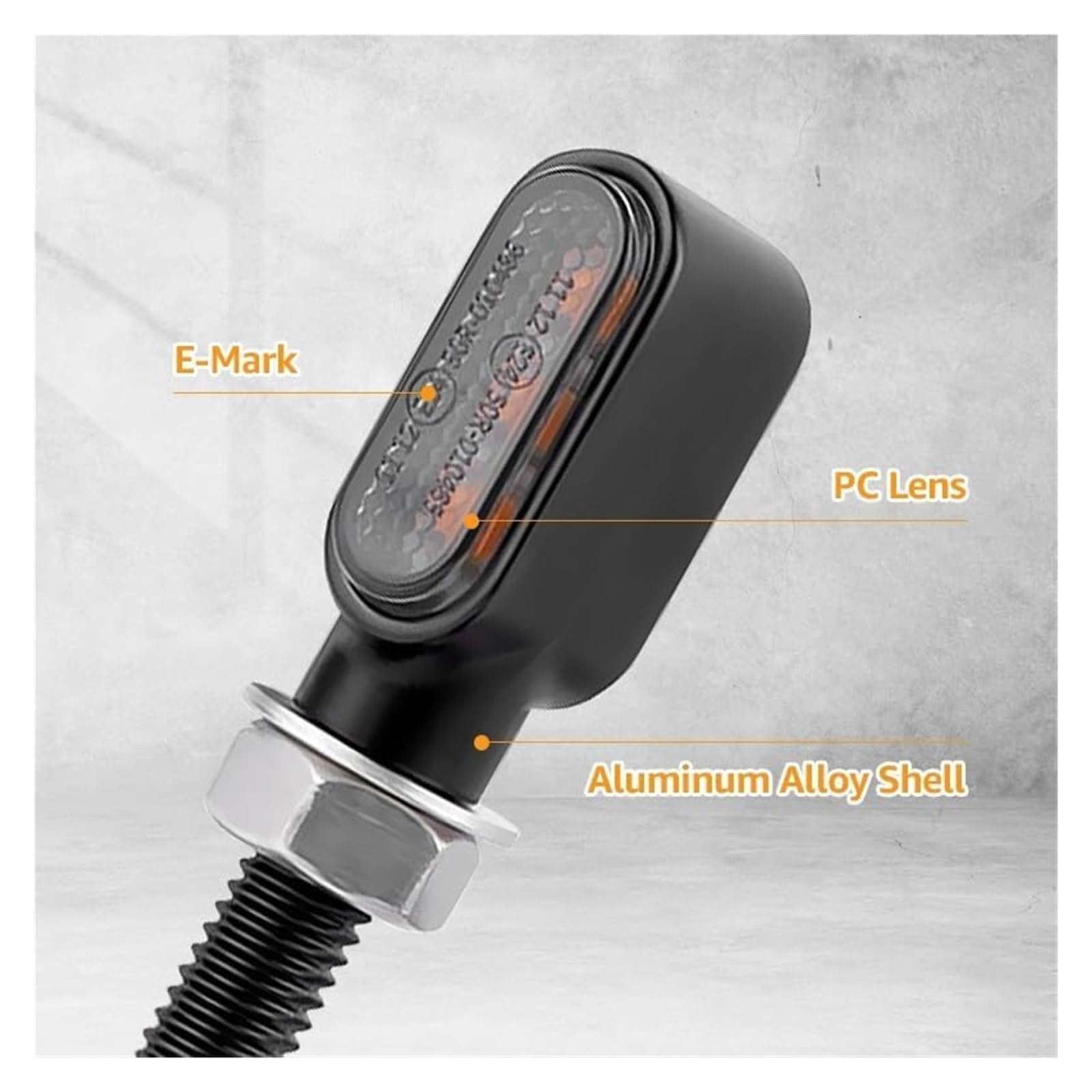 Indicatore Direzione Anteriore per Yamaha Indicatore di direzione per Moto 12V 8mm LED Indicatori Luci Lampeggianti 3LED 6LED(6LED-4 PCS)