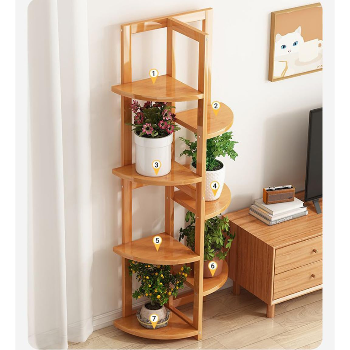 Amazon.co.jp: [ムリョ] フラワースタンド 室内 花台 屋外 鉢スタンド