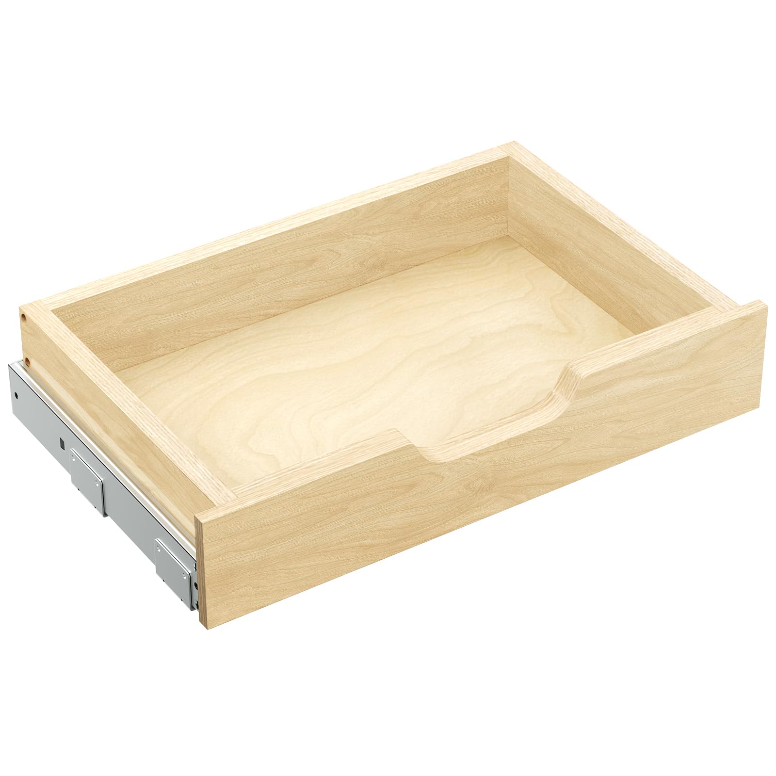 LOVMOR Soft Close Wood Pull Out Cabinet Organizer 19Â½â€? W x 10 Â³/â‚?â‚€â€? D, Slide Out Cabinet Organizer with Full Extension Rail Slides Pull Out Drawer for Wall Cabinets and Pantry