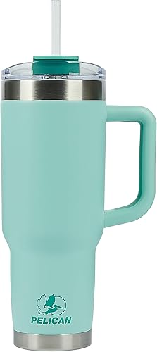 Pelican Hydration Pelican Porter - Vaso aislado al vacío de 40 onzas, acero inoxidable reciclado de doble pared de viaje con doble tapa, taza de