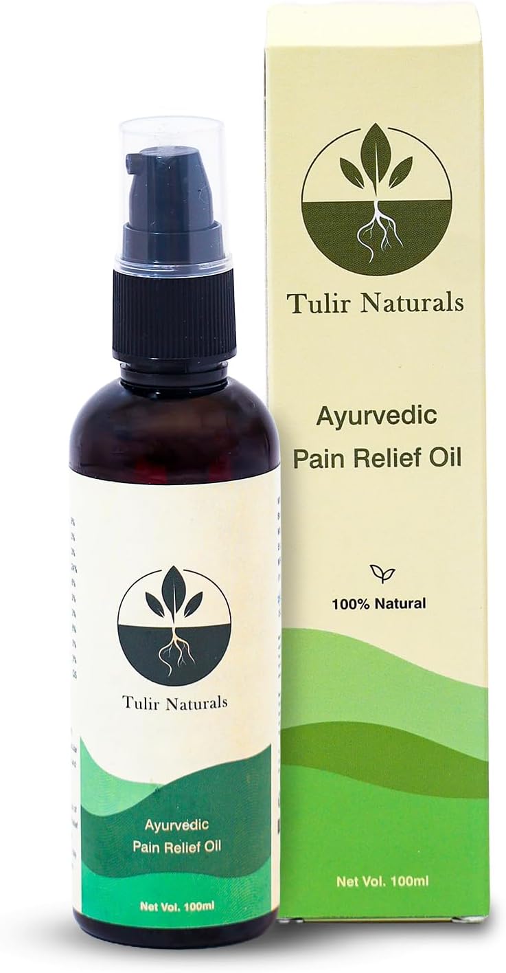 Ayurvedic Pain Relief Oil, 100% Natural, Relieves Knee, Joint, Back & Muscle Pain, Fast Absorption, 10 Natural Actives