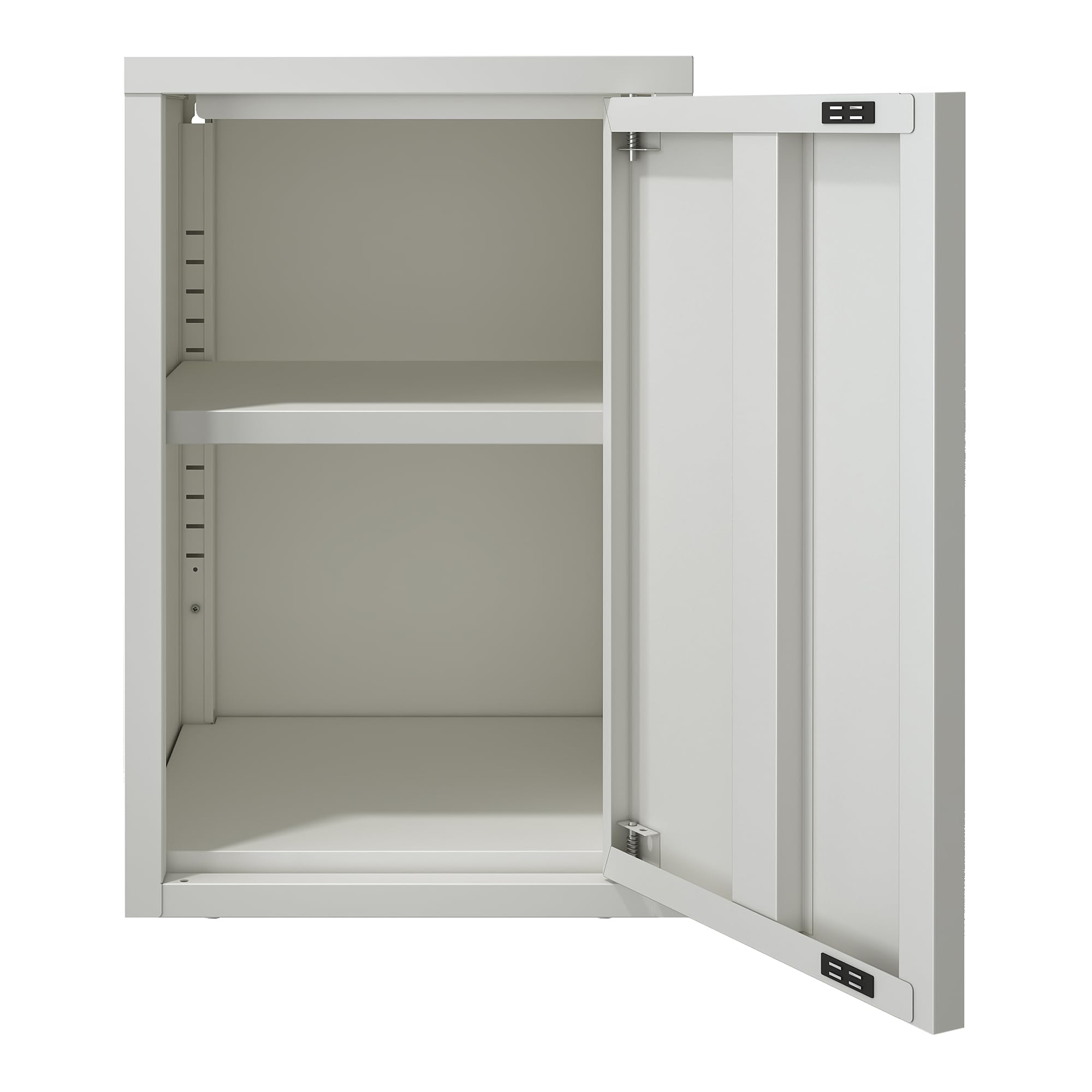 [en.casa] Armario de Pared Burlöv Archivador Mural con 1 Estantes Regulable en Altura Mueble de Oficina con 1 Puerta Acero 50 x 33 x 35 cm - Blanco