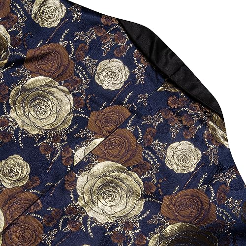 Image of Barry. Wang Men's Sport Coats & Blazers Flower Suit Jacket 1 Button Paisley Tuxedo Mardi Gras Carnival Parade Gift