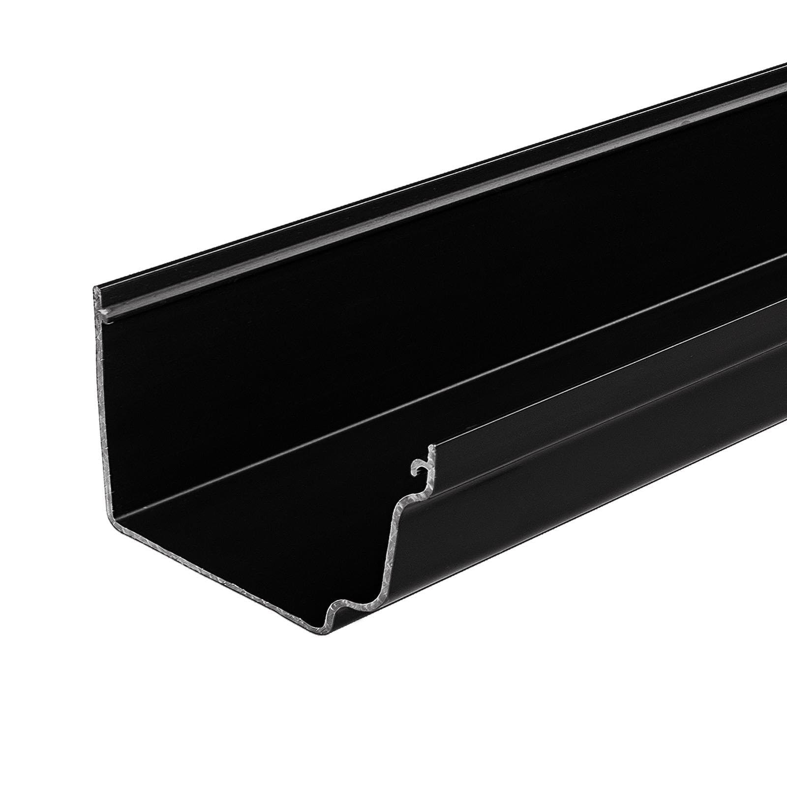 Kayflow Ogee Gutter 4m Length High Capacity PVC Roof Rainwater Drainage System - Black