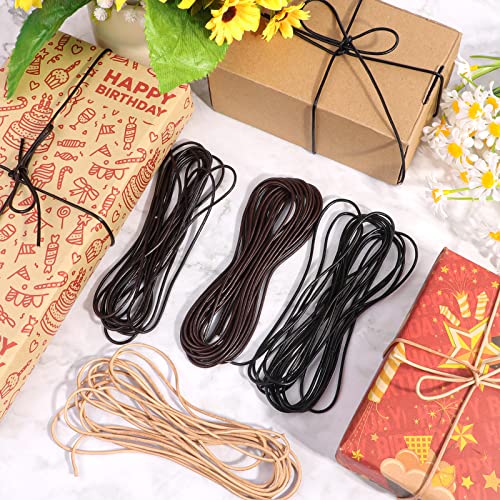 20M Lederband, Lederbänder für Ketten, Robust Lederband mit Verschluss, Armband Verschluss, Lederbänder Rund, Reißfeste Lederschnüre, Bänder Zum Basteln für Armbänder, Halskette, DIY