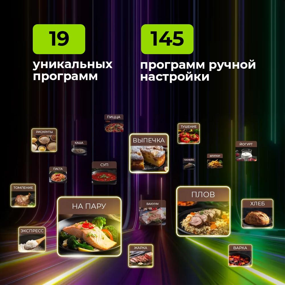 Multikocher RED COLORSENSE - MC200 RU (Russisch) 5L Multiwarka Touch-Bedienung Schnellkochtopf Reiskocher Multicooker 860 W Warmhaltung Joghurtbereiter Dampfgarer