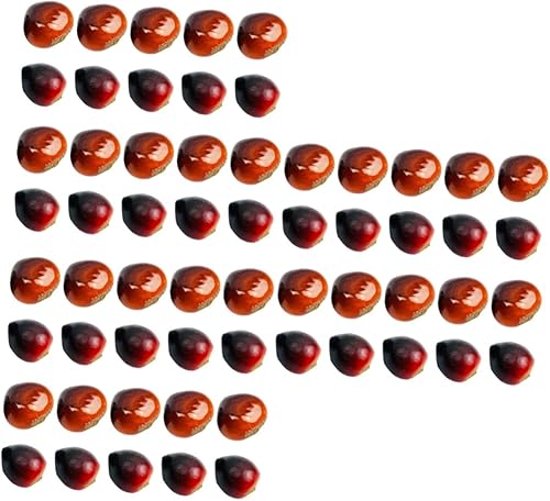 60 piezas de castañas chinas, adornos de tuerca simulada, decoración creativa de escritorio, accesorios de fotografía, tienda para el hogar, tamaños