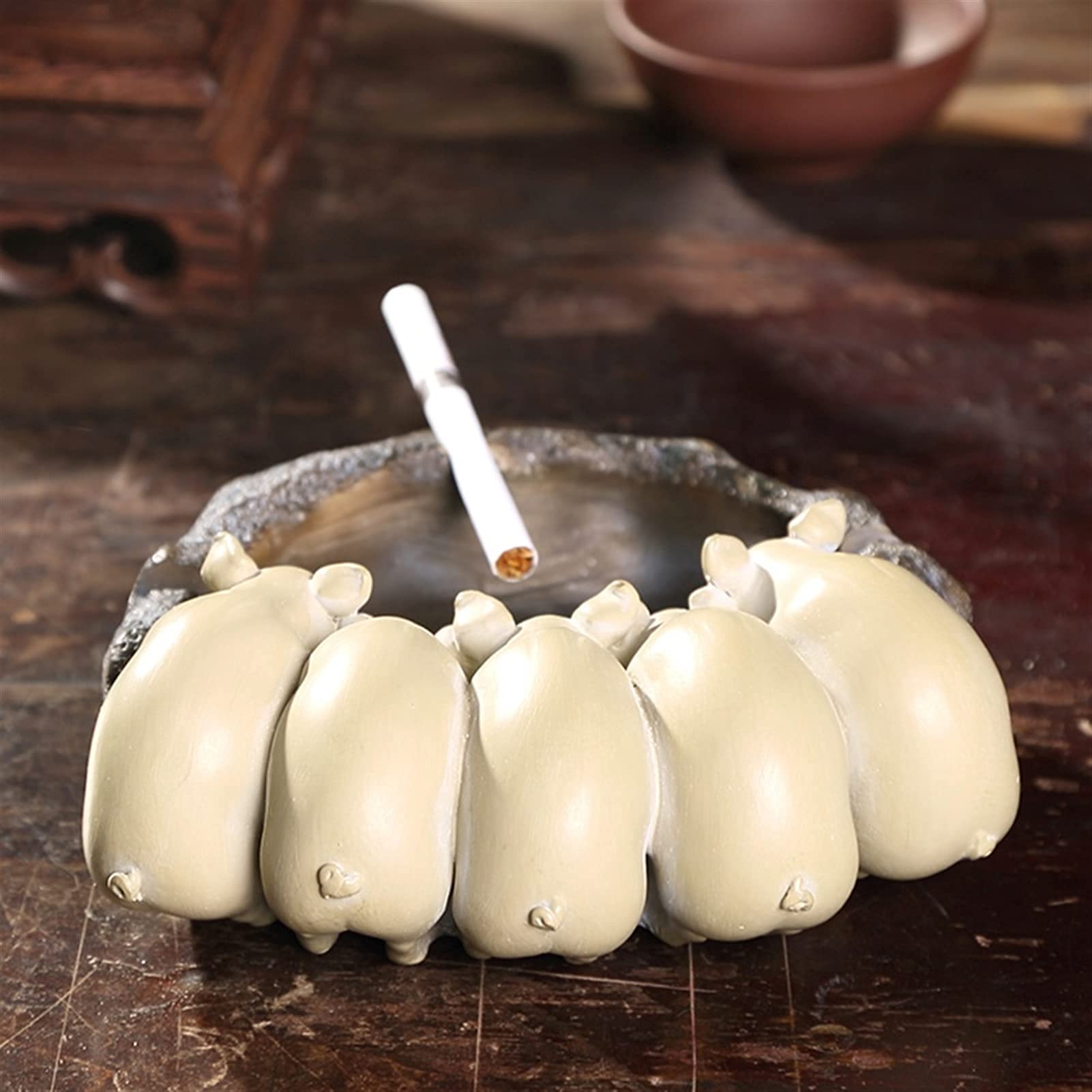 Posacenere, Ceramica Posacenere Senza Coperchio, Posacenere per Esterni, Portacenere per Fumo, Vento Cool Posacenere, Posacenere da Sigaretta per Uso Esterno