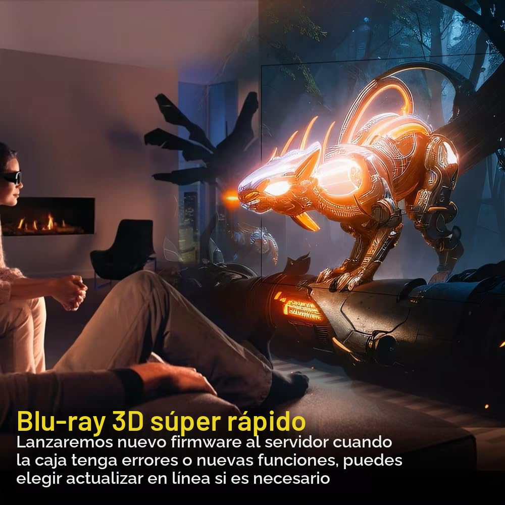 Decodificador Inteligente ATV Allwinner H313 ATV con Android 13 y Aplicaciones de TV, Bluetooth 5.0, Doble WiFi, 100 LAN, Control de Video 8K 4K, 3D (MX10 32g)