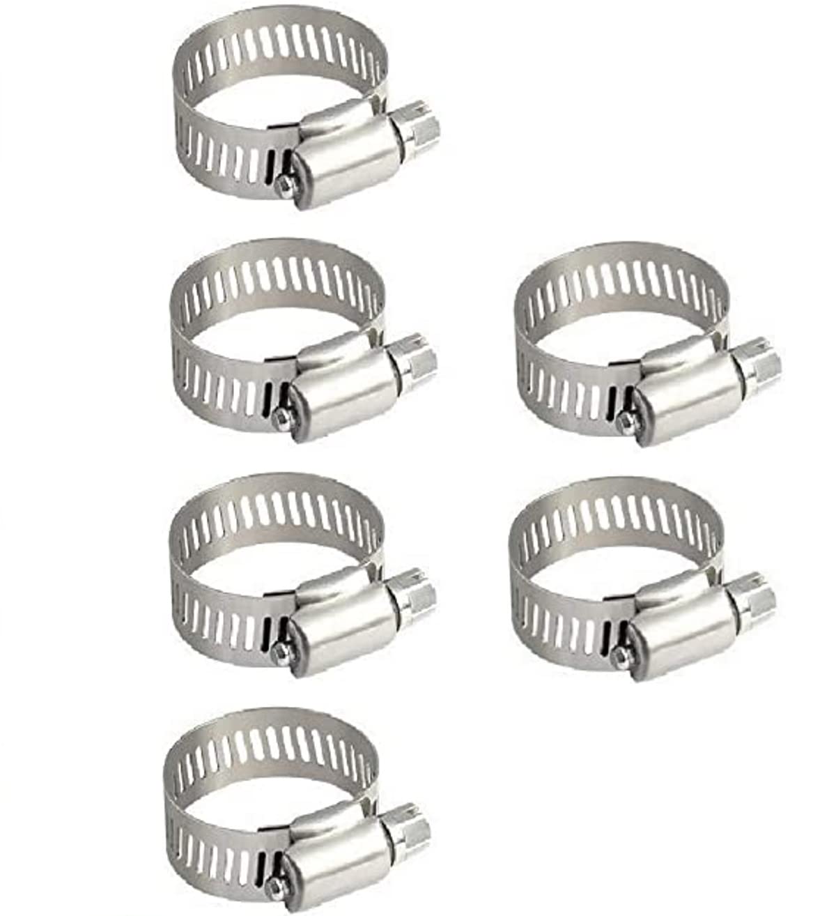 Buy Royal Apex 6Pcs GI Hose Clips Adjustable Worm Drive Pipe Clamps for Securing Hose