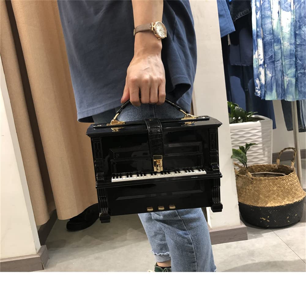 Handtasche in Klavierform, Damen-Umhängetasche, Box-Acryl-Abendtasche mit Henkel, Neuheit