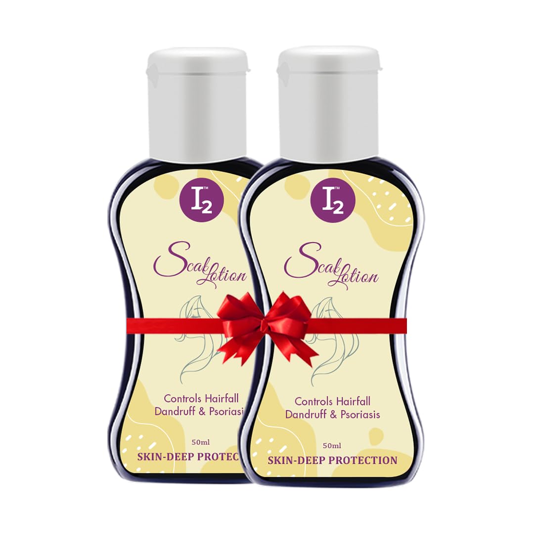 I2cure Hair Growth lotion for Dry Itchy & Flaky Scalp & Skin Minimizes Skin Irritation Soothes | Relief From Scalp Itchines|Hair Root Nutrients & Hair Growth For Men & Women 50ml (Pack of 2)