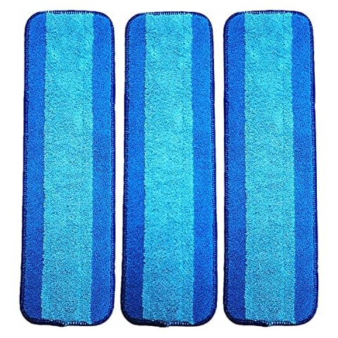Xindejia 18" Microfiber Mop Replacement Pads for Dry/Wet Mop Floor Cleaning Pad Compatible with Bona Floor Care System (3 Pack) Cover