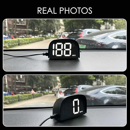 Miniatura 2 de VJOYCAR P20 - Velocímetro de coche GPS Hud Head Up, medidor de velocidad digital MPH para coches, camiones, motocicletas, bicicletas, ATV, SUV,